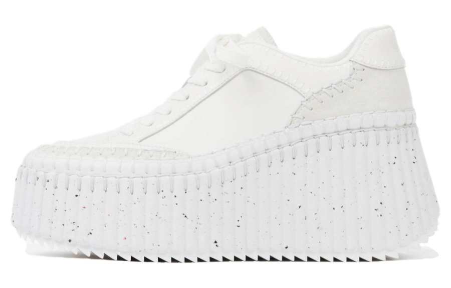 Chloé Chloe Leather Low top Casual Shoes Women's White