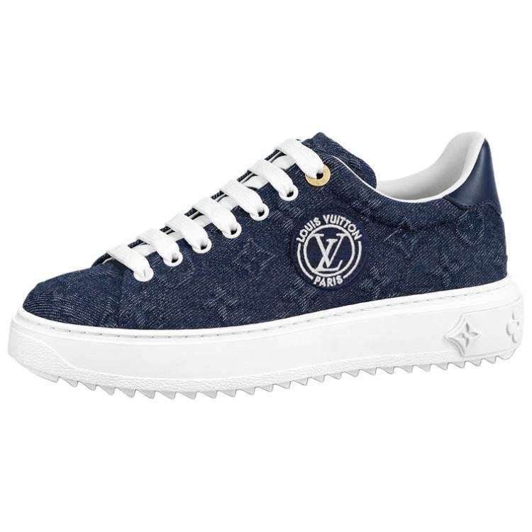 LOUIS VUITTON Time Out Sneakers 'Blue Denim Mesh' Women's