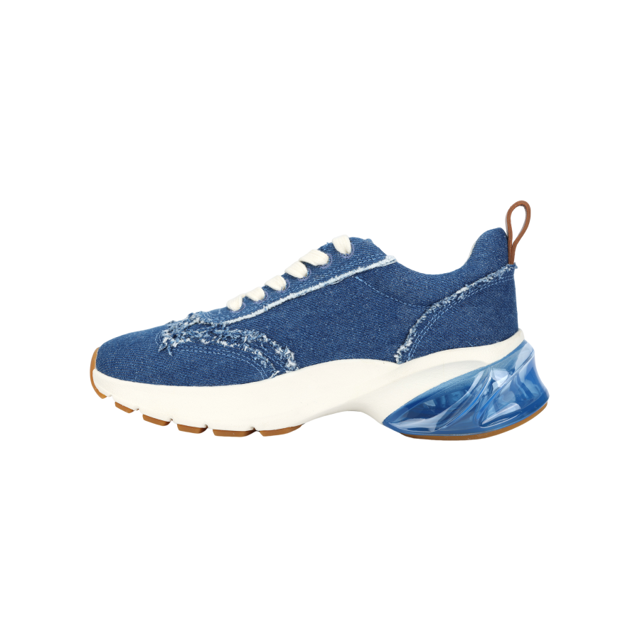 TORY BURCH TORY BURCH Good Luck Distressed-finish Denim Sneakers