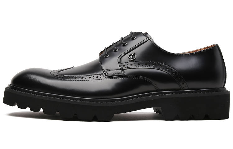 S.T.Dupont S. T.DUPONT Top Grain Cow Leather Dress Shoes Men's Black