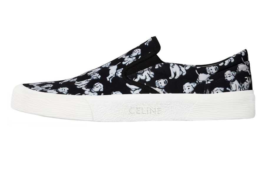CELINE ELLIOT Stylish Skateboarding Shoes Men's Black White