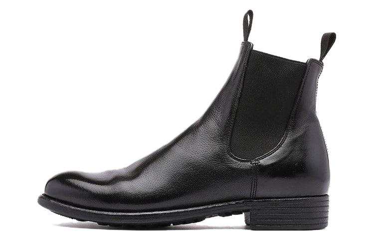 Officine Creative Leather Short Chelsea Boots Women's Black