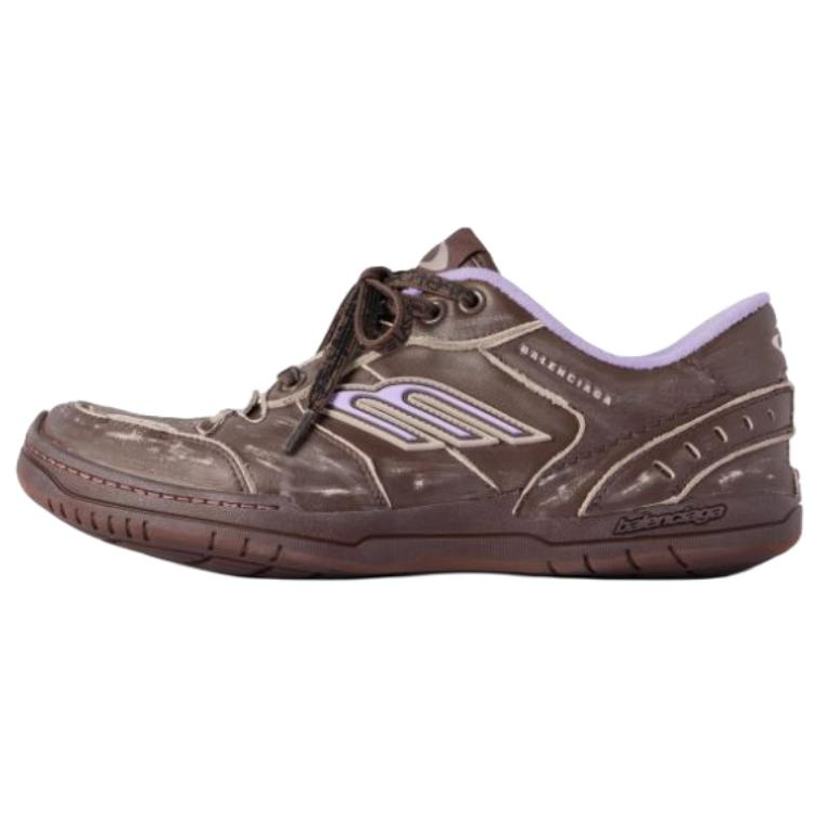 Balenciaga Hamptons Worn Out Low top Skateboard Shoes Women's Brown