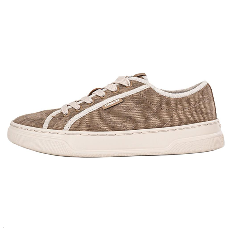 COACH Canvas Sneake Canvas Low top Skateboard Shoes Men's Brown