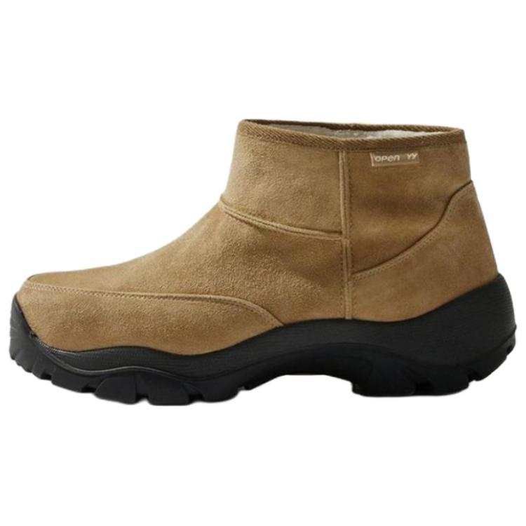 OPENyy Leather Ankle Boots Women's Beige