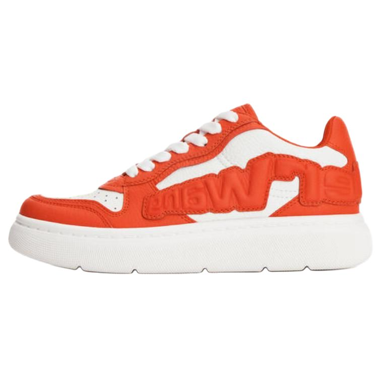 Alexander Wang Cow Leather Low top Skateboard Shoes Unisex Red