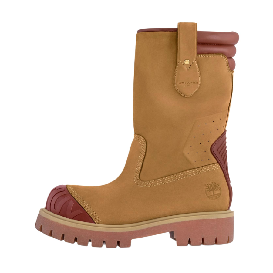 LOUIS VUITTON Timberland x LOUIS VUITTON Cow Leather Ankle Boots Men's Brown