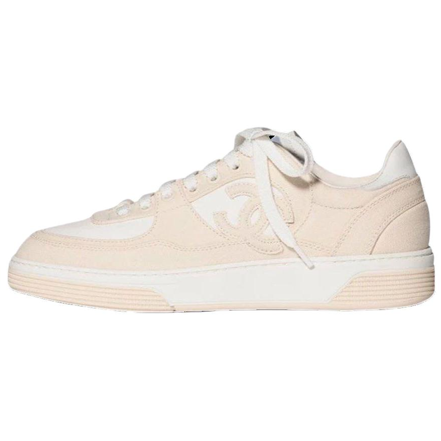 CHANEL 24S Low top Skateboard Shoes Men's Beige