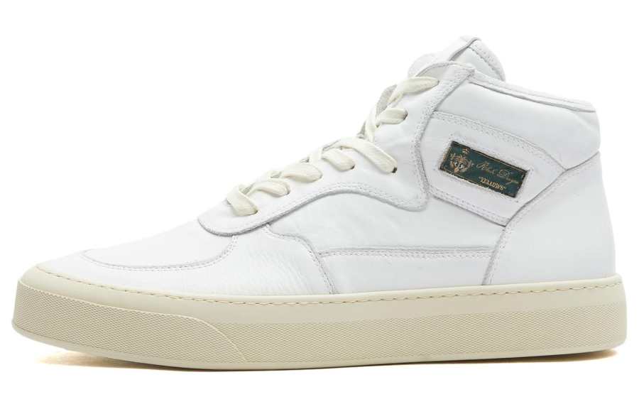 RHUDE Leather Mid top Skateboard Shoes Men's White