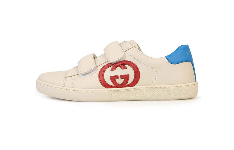 GUCCI ACE Low top Kids' Skateboarding Shoes Ecru Kids'