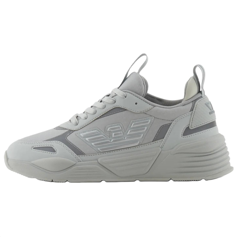 EMPORIO ARMANI EA7 Low top Casual Shoes Unisex Gray & Silver