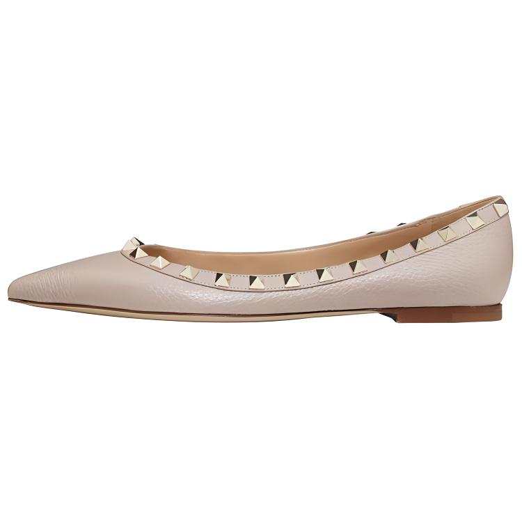 Valentino Rockstud Sheepskin Women's Casual Shoes Women's Nude