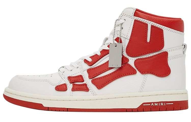 AMIRI AMIRI Skel Panelled High Top White Red