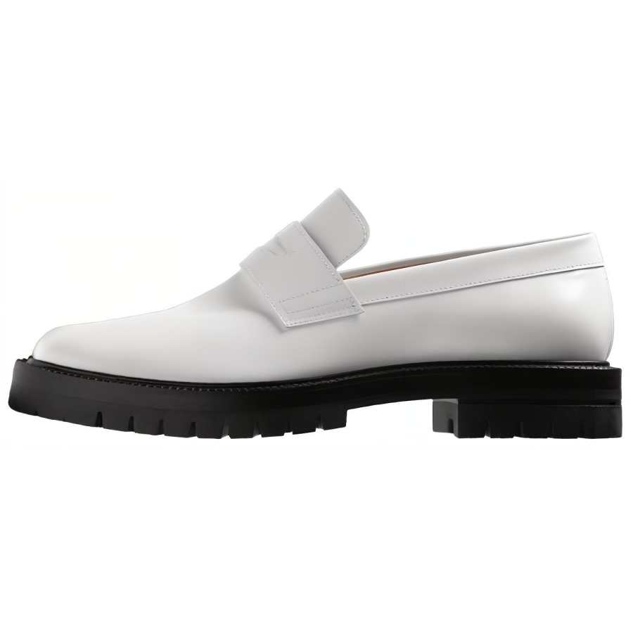 Maison Margiela Tabi Cow Leather Loafers Women's White