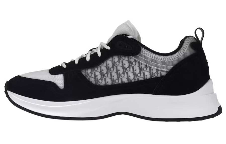 DIOR DIOR B25 Oblique Runner Sneaker Black Suede