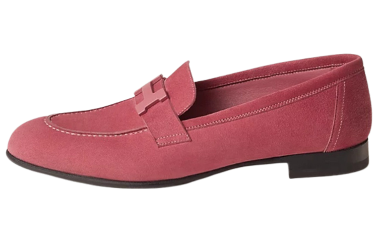 HERMES HERMES PARIS Loafers Women's Rose Red