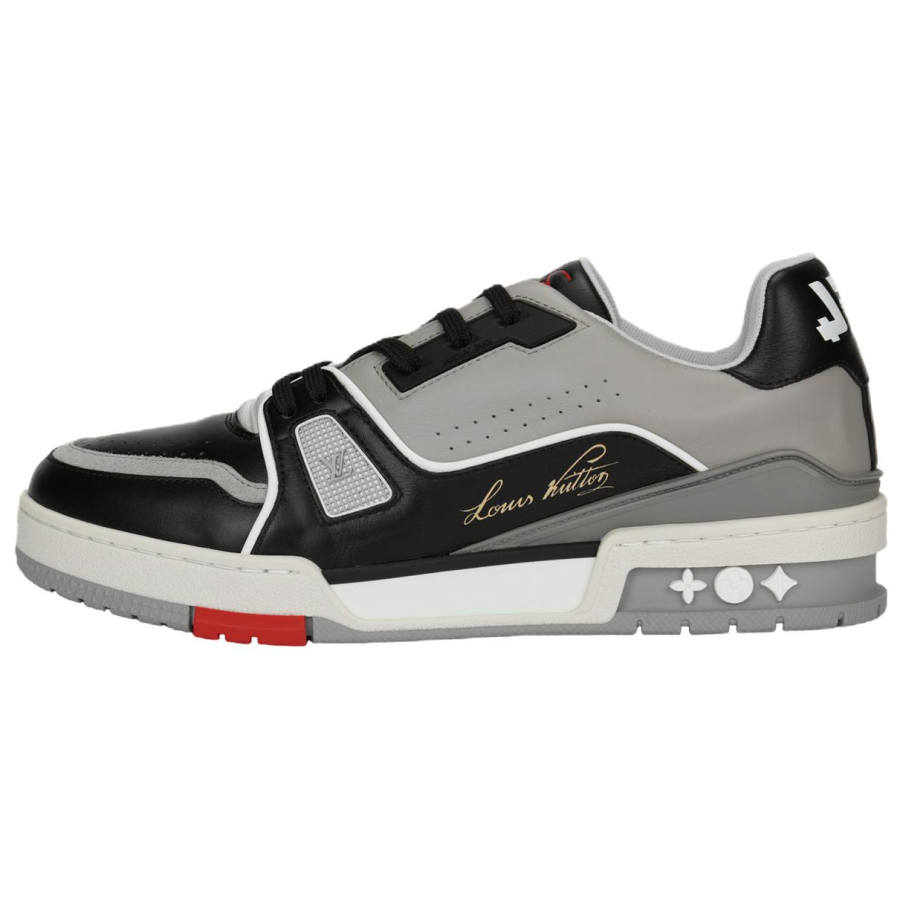LOUIS VUITTON Trainer Stylish Skateboarding Shoes Unisex Black Gray