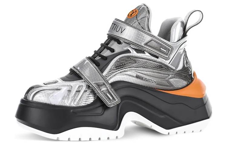 LOUIS VUITTON Archlight 2.0 Mid top Chunky Sneakers Women's Silver Gray