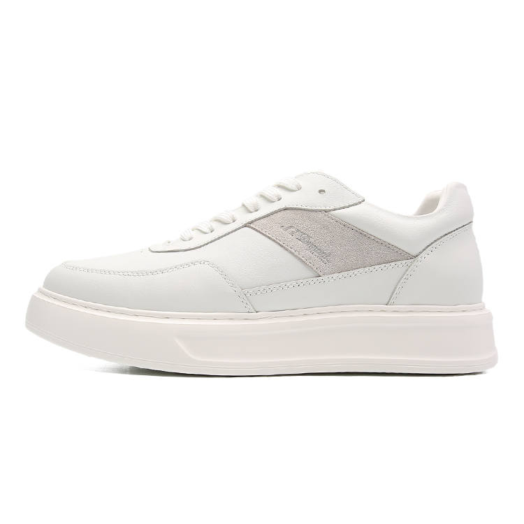 S.T.Dupont S. T.DUPONT Cow Leather Low top Skateboard Shoes Men's Ecru