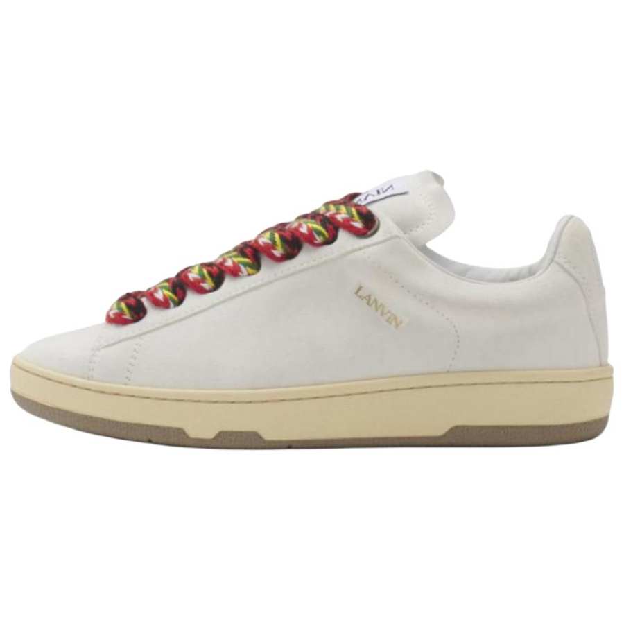Lanvin Curb Leather Low top Skateboard Shoes Women's White