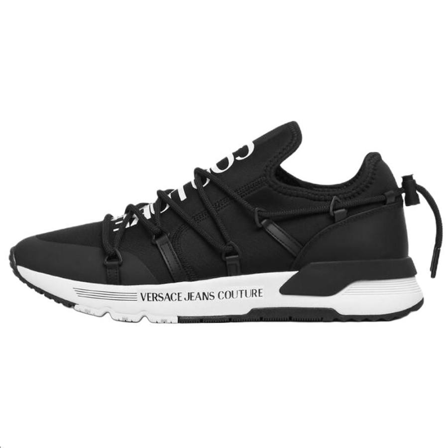 VERSACE JEANS COUTURE LOGO DYNAMIC Low top Casual Shoes Men's Black