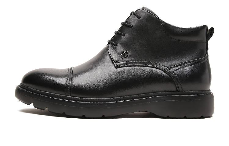 S.T.Dupont S. T.DUPONT Cow Leather Fashion Trend Ankle Boots Men's Black