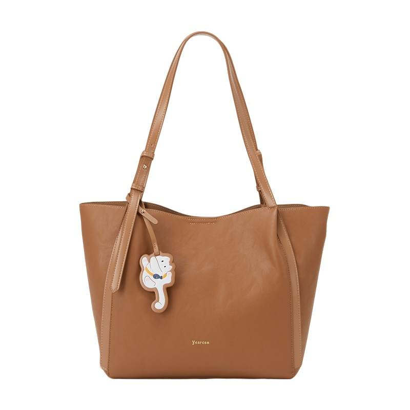 YEARCON Synthetic Leather Shoulder Bag Large Women's Brown