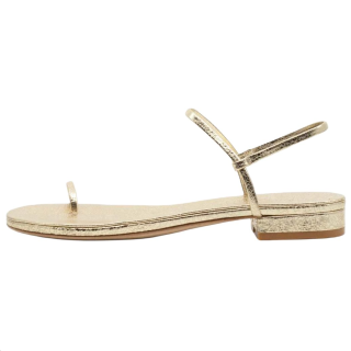 STUDIO AMELIA Leather One Strap Sandals 2cm Women's Gold