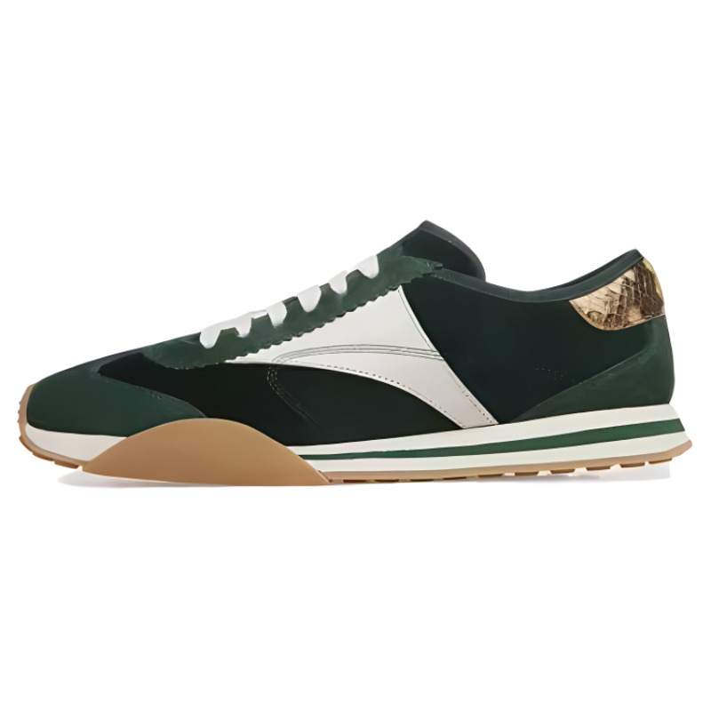 BALLY Cow Leather Low top Casual Shoes Men's White Green