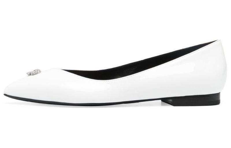 PHILIPP PLEIN Skull-stud Ballerina Shoes
