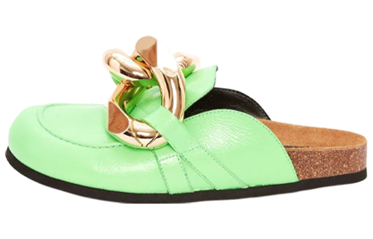 JW Anderson Chain Rubber Sole Closed Toe Slippers Women's Green