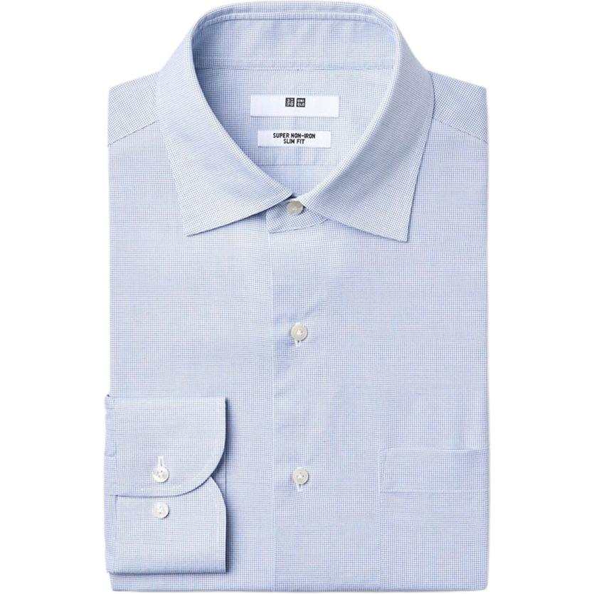 UNIQLO Shirts Men's Lake Blue Polo Collar Moderate