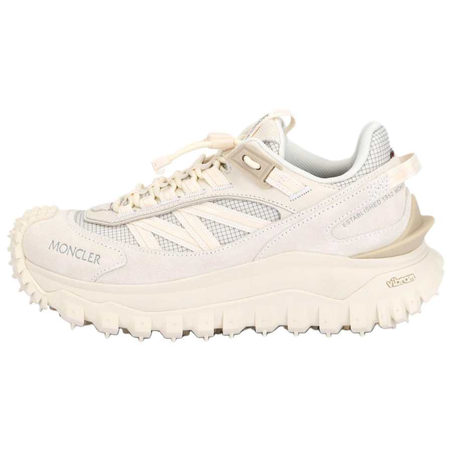 Moncler Trailgrip Mesh, Leather, Suede Low top Casual Shoes Women's Light Beige