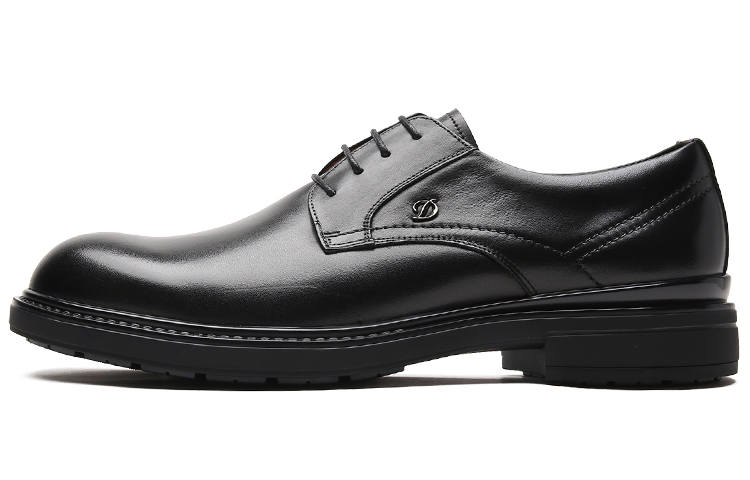 S.T.Dupont S. T.DUPONT Cow Leather Dress Shoes Men's Black
