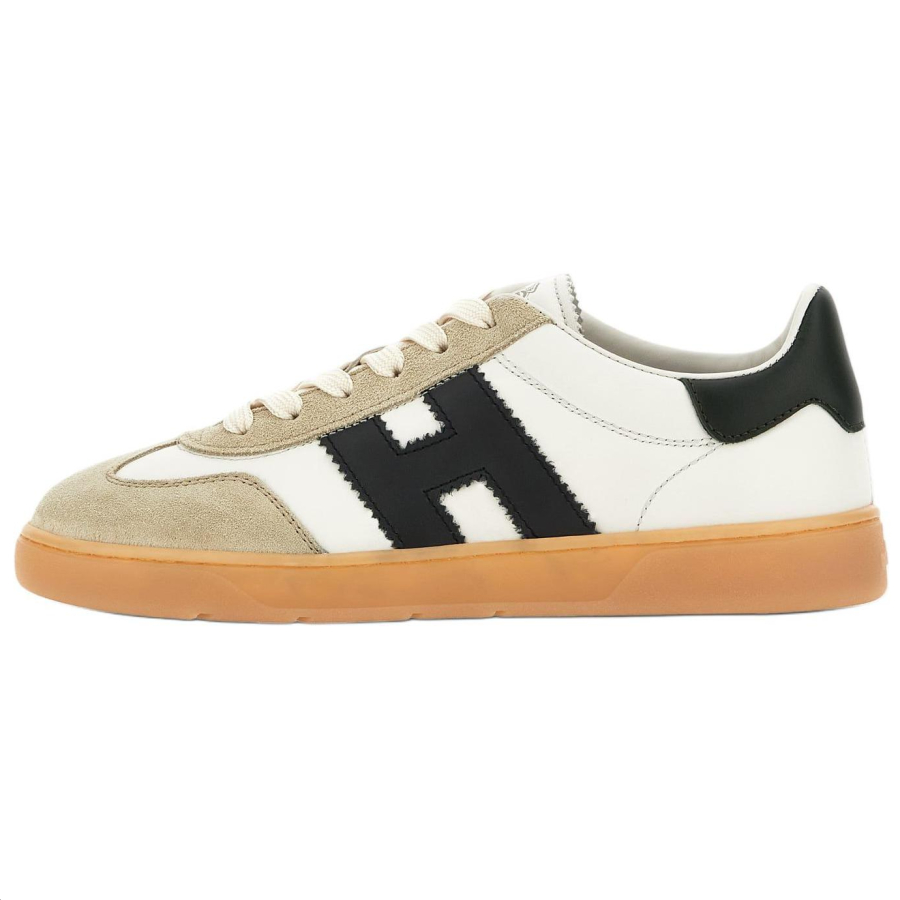HOGAN Cool Leather Low top Skateboard Shoes Women's Light Umber