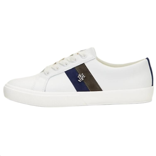 LAUREN RALPH LAUREN Leather Low top Skateboard Shoes Women's Blue White