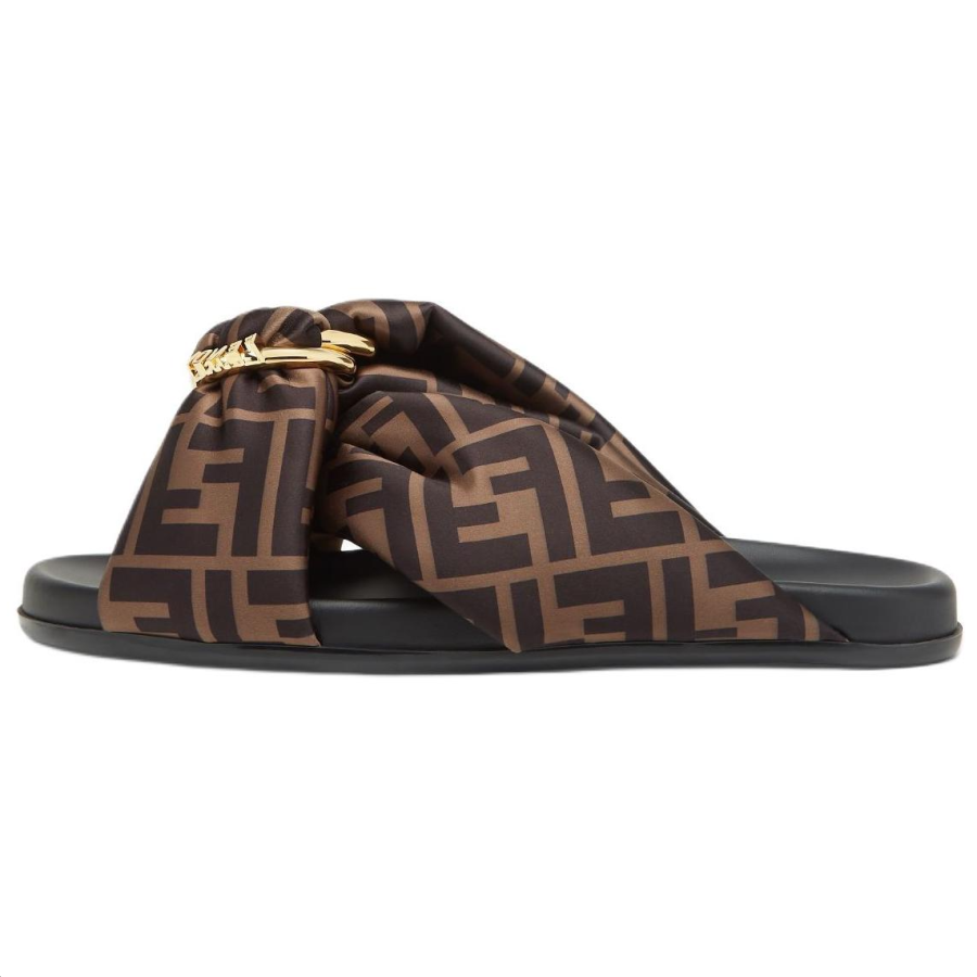 FENDI Feel Slide Slippers Women's Brown
