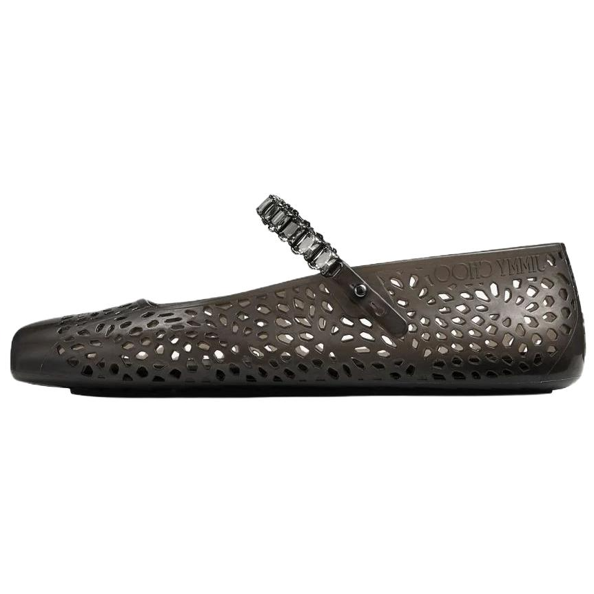 Jimmy Choo The Jelly Flat Mary Jane Shoes Women's Black