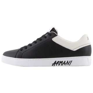 ARMANI EXCHANGE ARMANI EXCHANGEAE Leather Low top Skateboard Shoes Men's Black