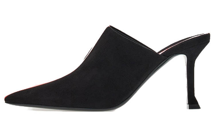 Ferragamo FERRAGAMO 85mm Stripe-detail Suede Mule
