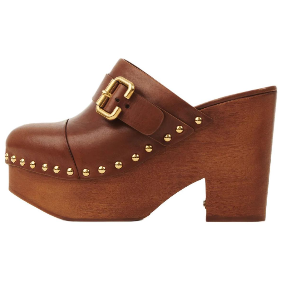 Chloé Chloe Closed Toe Slippers 11cm Women's Ginger Brown