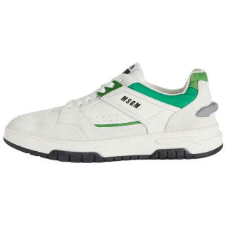 MSGM Panelled Leather Sneakers