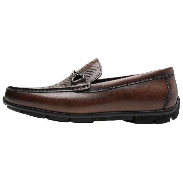 S.T.Dupont S. T.DUPONT Cow Leather Loafers Men's Coffee