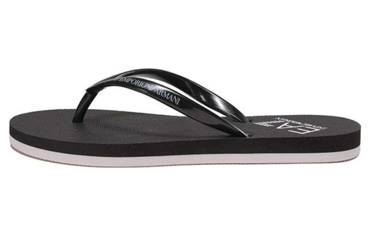 EMPORIO ARMANI EA7 PVC Flip Flops Women's Black