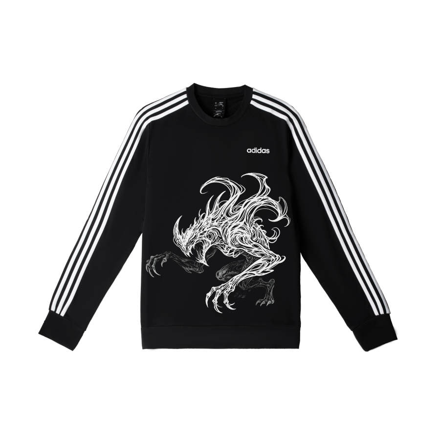 Adidas Adidas Sweatshirts Men's Black Crew Neck Moderate
