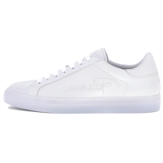 Roberto Cavalli Cow Leather Low top Skateboard Shoes Men's White