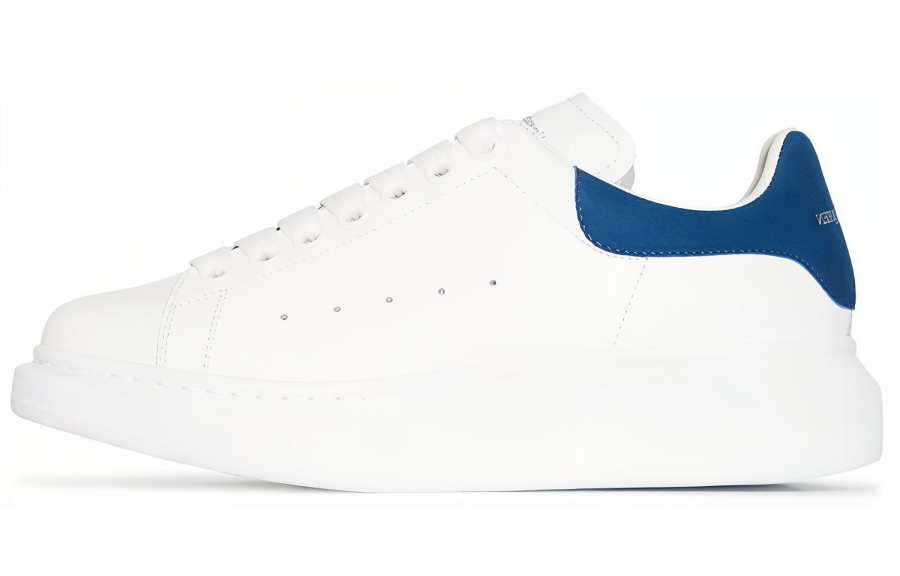 Alexander McQueen Oversized Sneaker Smooth Calfskin Low top Casual Shoes Women's White Blue