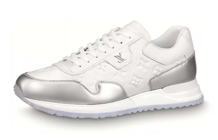 LOUIS VUITTON Run Away Low top Casual Shoes Men's Silver White