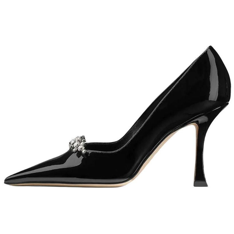 Jimmy Choo Belinda Patent Leather Slim Heel High Heels 9.5cm Women's Black