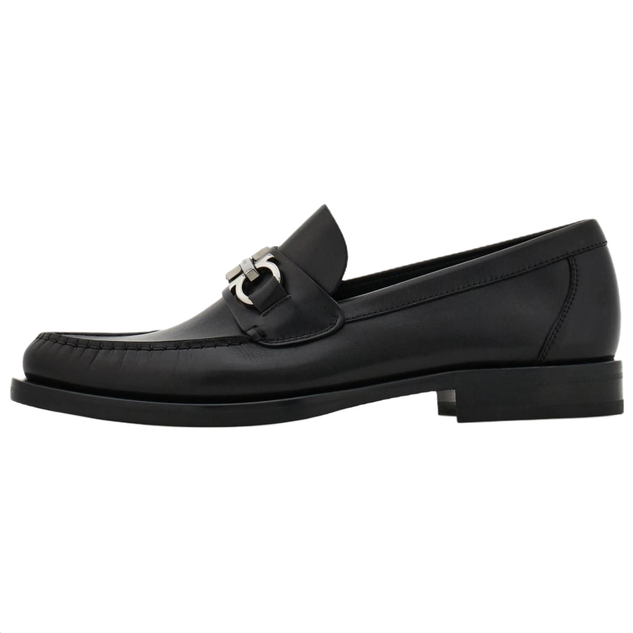 FERRAGAMO Gancini Loafers Men's Black
